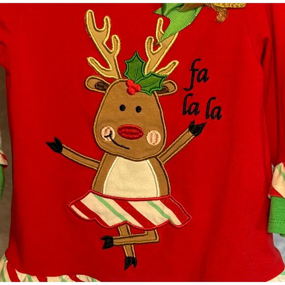 Dancing Reindeer Shirt - Size 2T - Picture 2 of 5